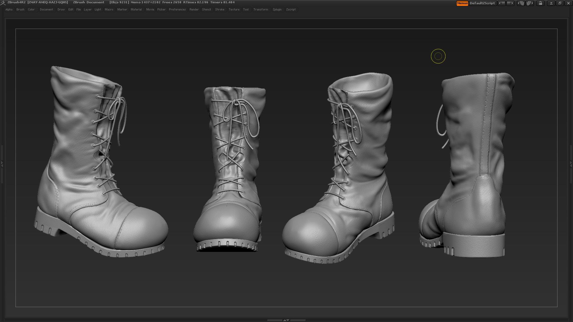Boot sculpting - ZBrushCentral