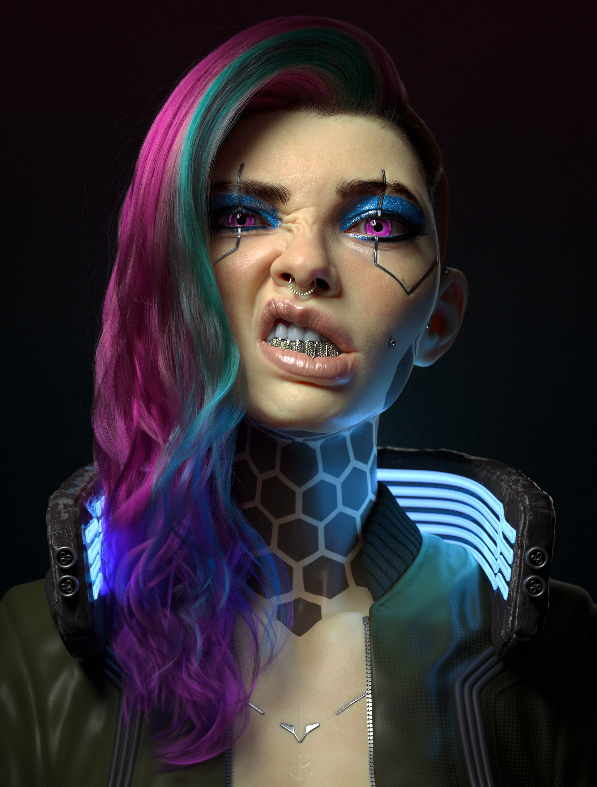 лица cyberpunk фото 32