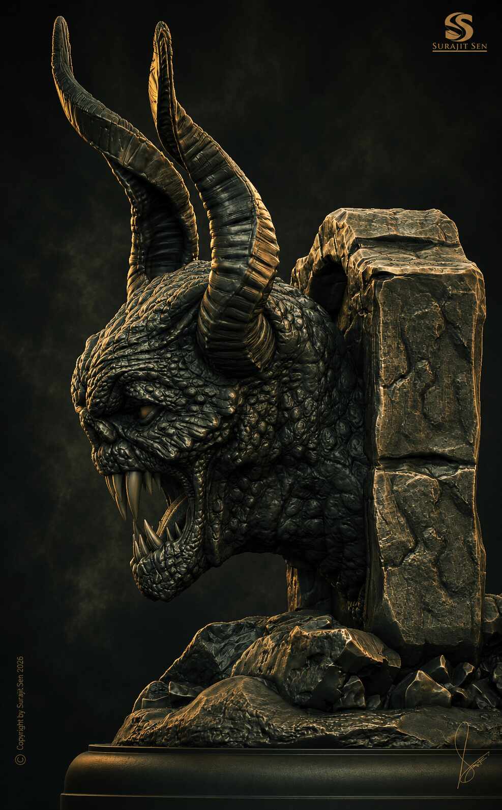 Konistosur_Digital_Sculpture_SurajitSen_Jul2026_YEL