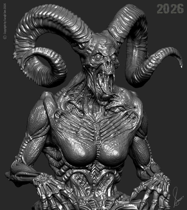 Ossified Malevolence _Digital_Sculpture_SurajitSen_May2026_WIP