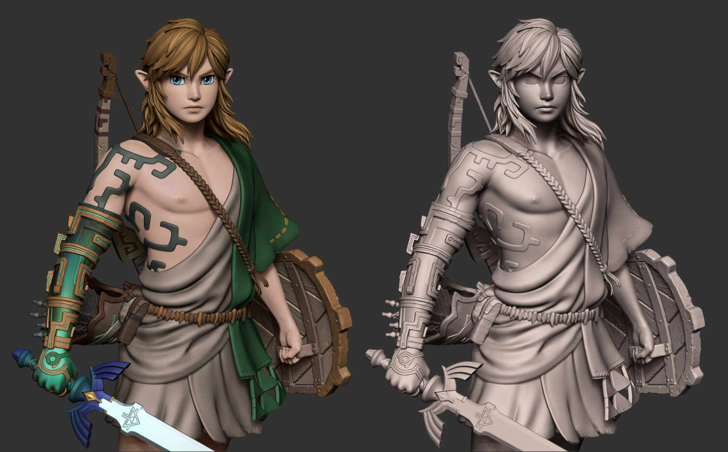 My updated version of Zelda: Link's Awakening : r/ZBrush