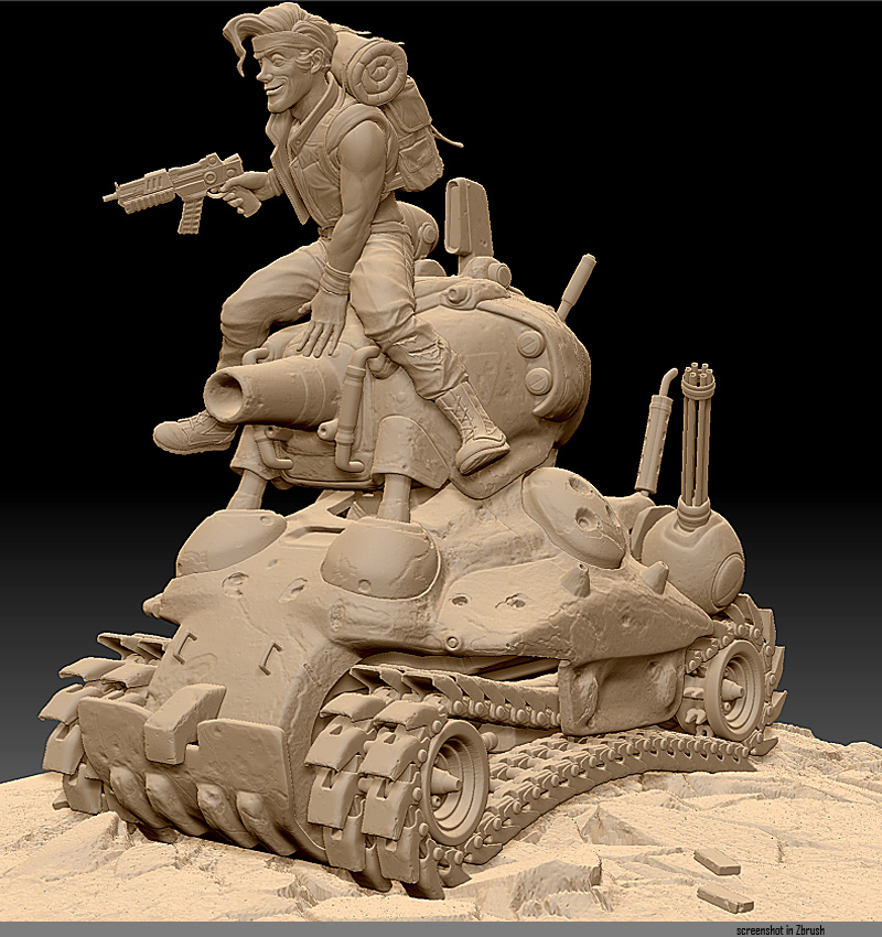 metal slug statue