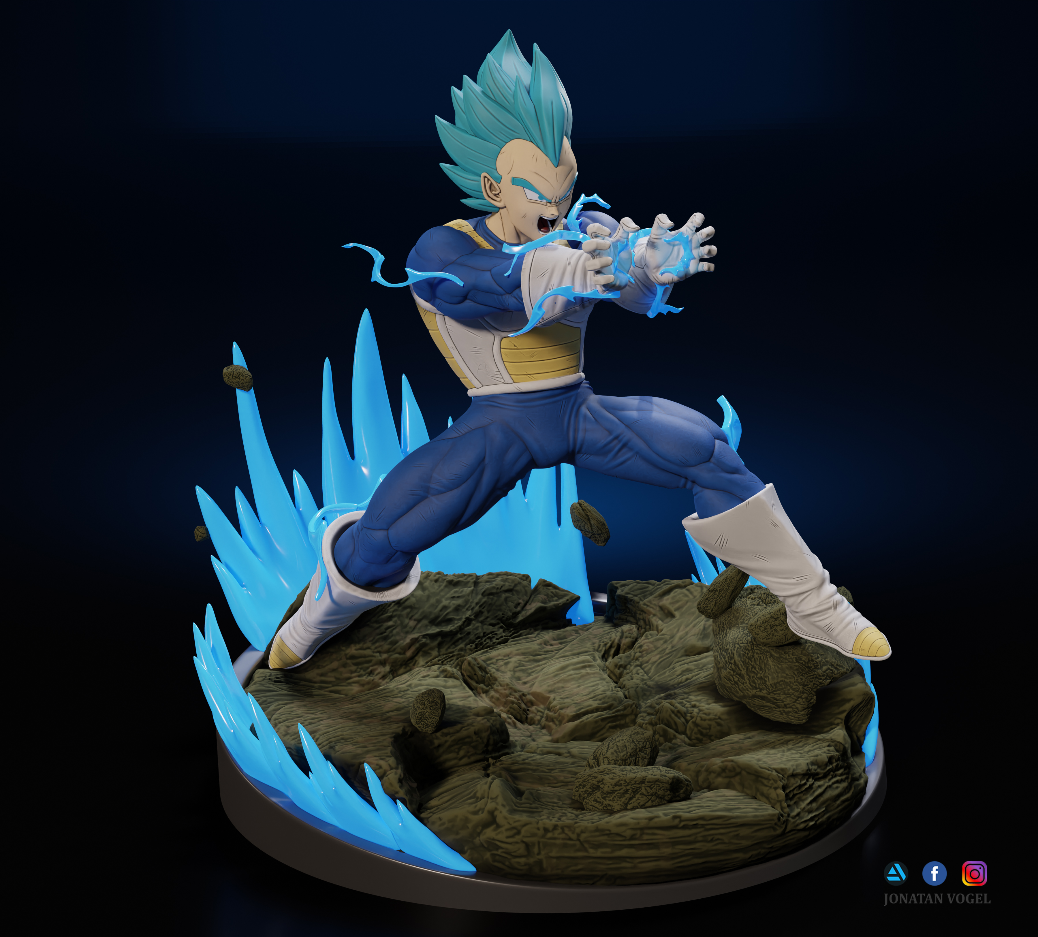 Vegeta Final Flash Statue - ZBrushCentral