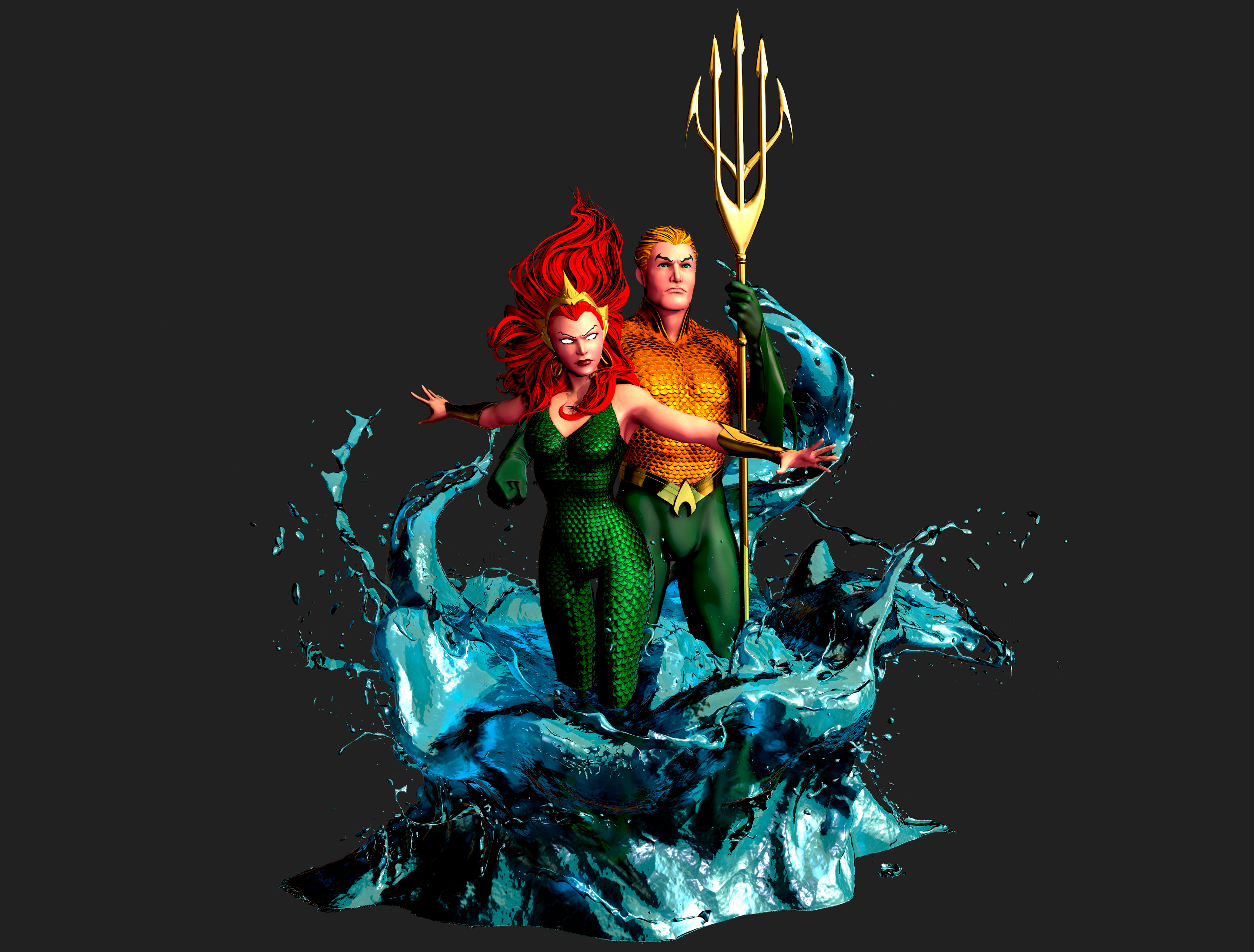 Aquaman and mera fanart