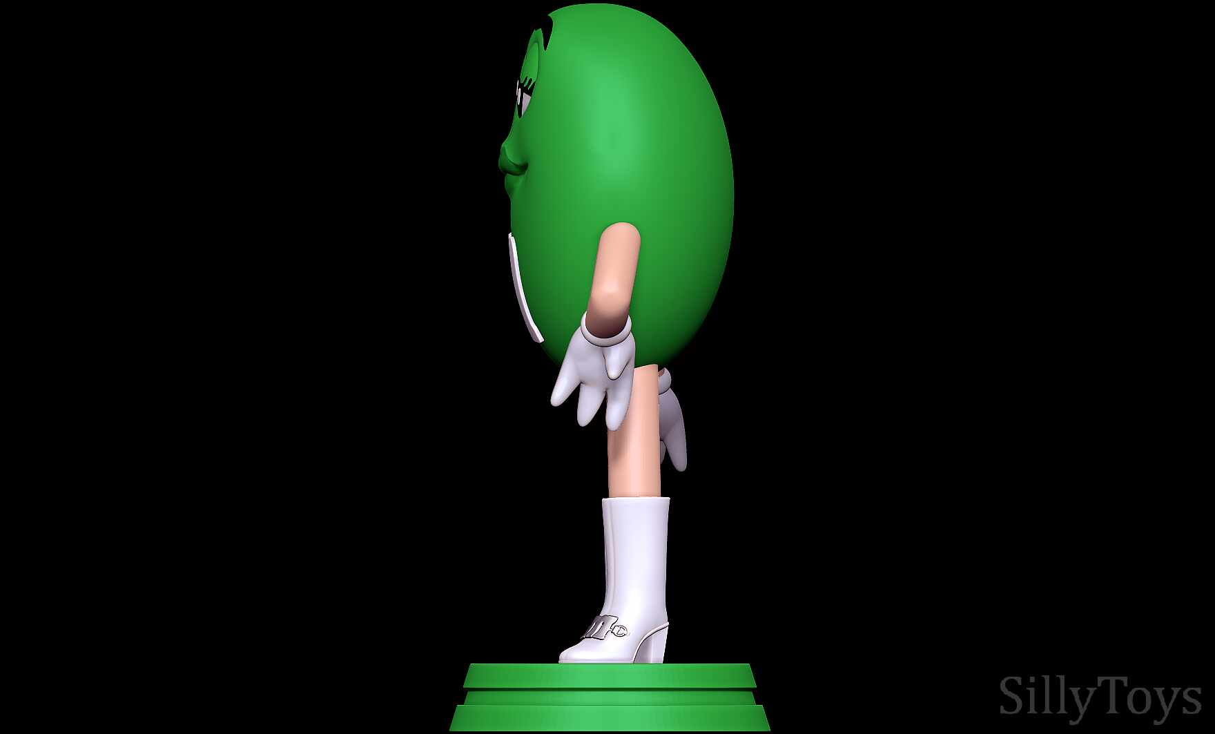 Ms. Green M&M´S 3D print model ZBrushCentral