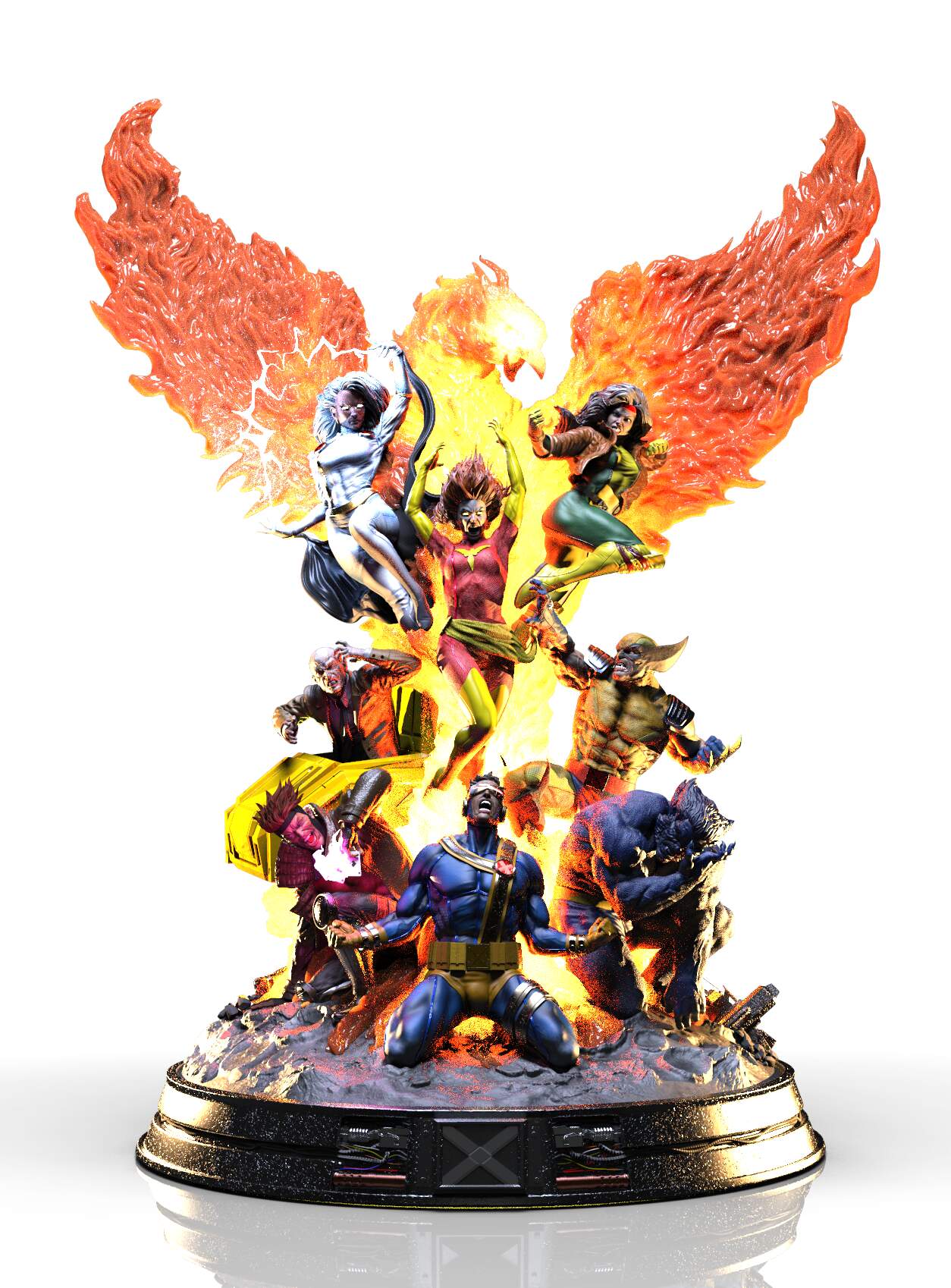 Xmen Dark Phoenix Raising Diorama - ZBrushCentral