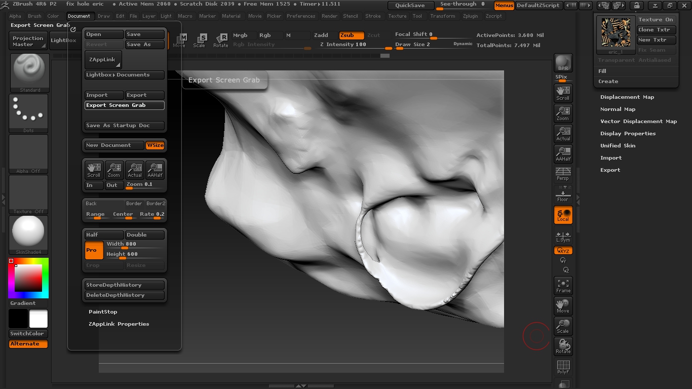 Zbrush Hole