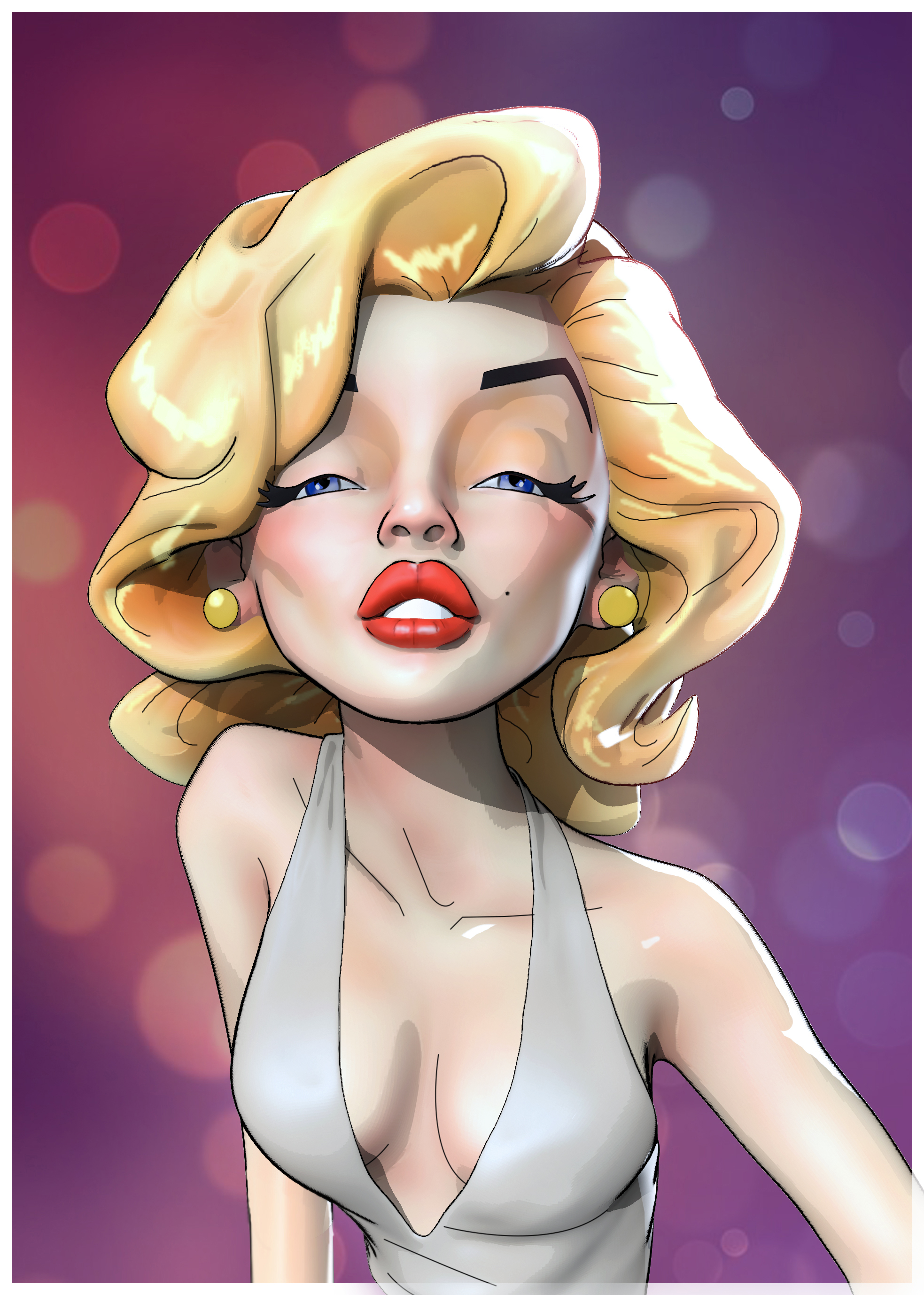 Marilyn Monroe - ZBrushCentral, image size:1967x2756