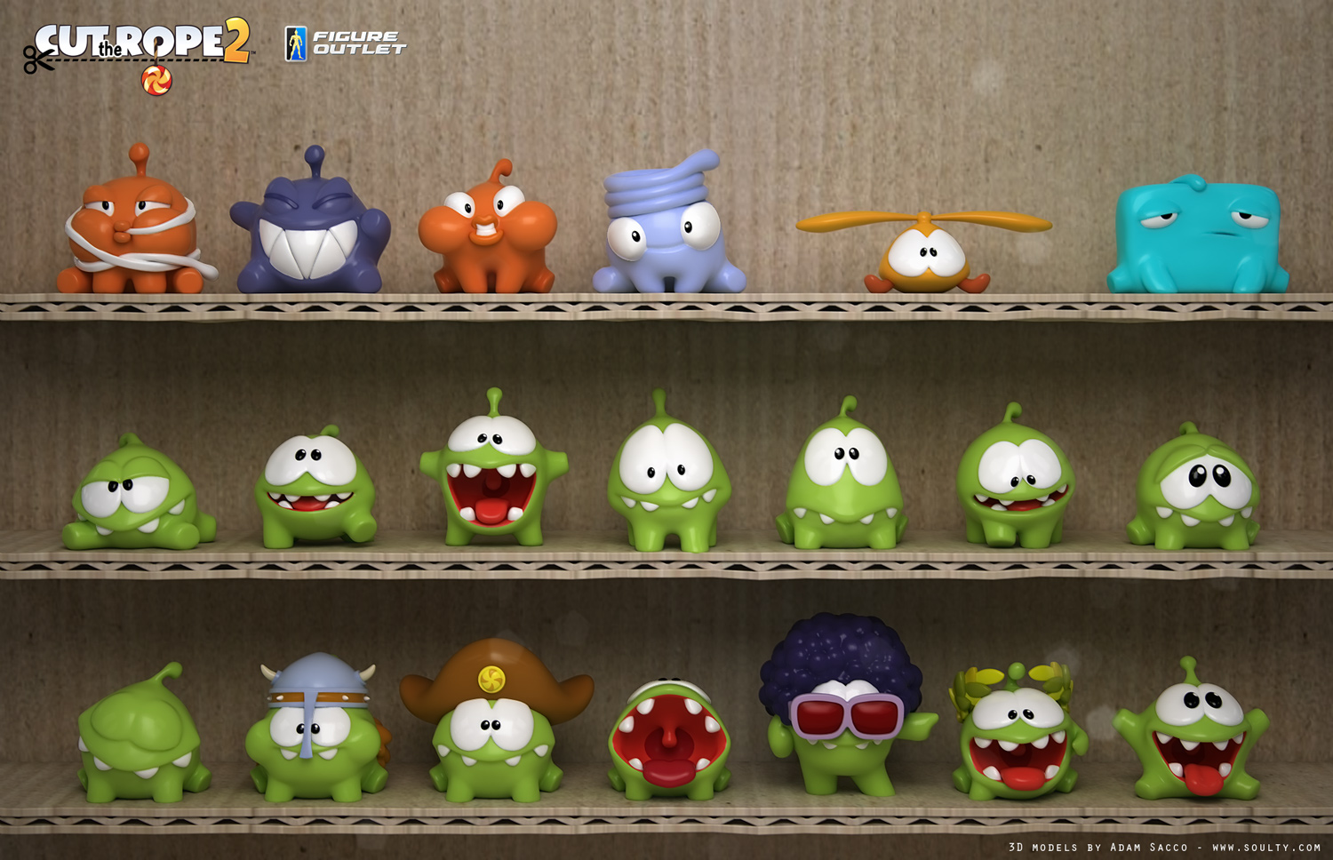 Cut the Rope 2 - Figure Outlet - Mobile application - ZBrushCentral