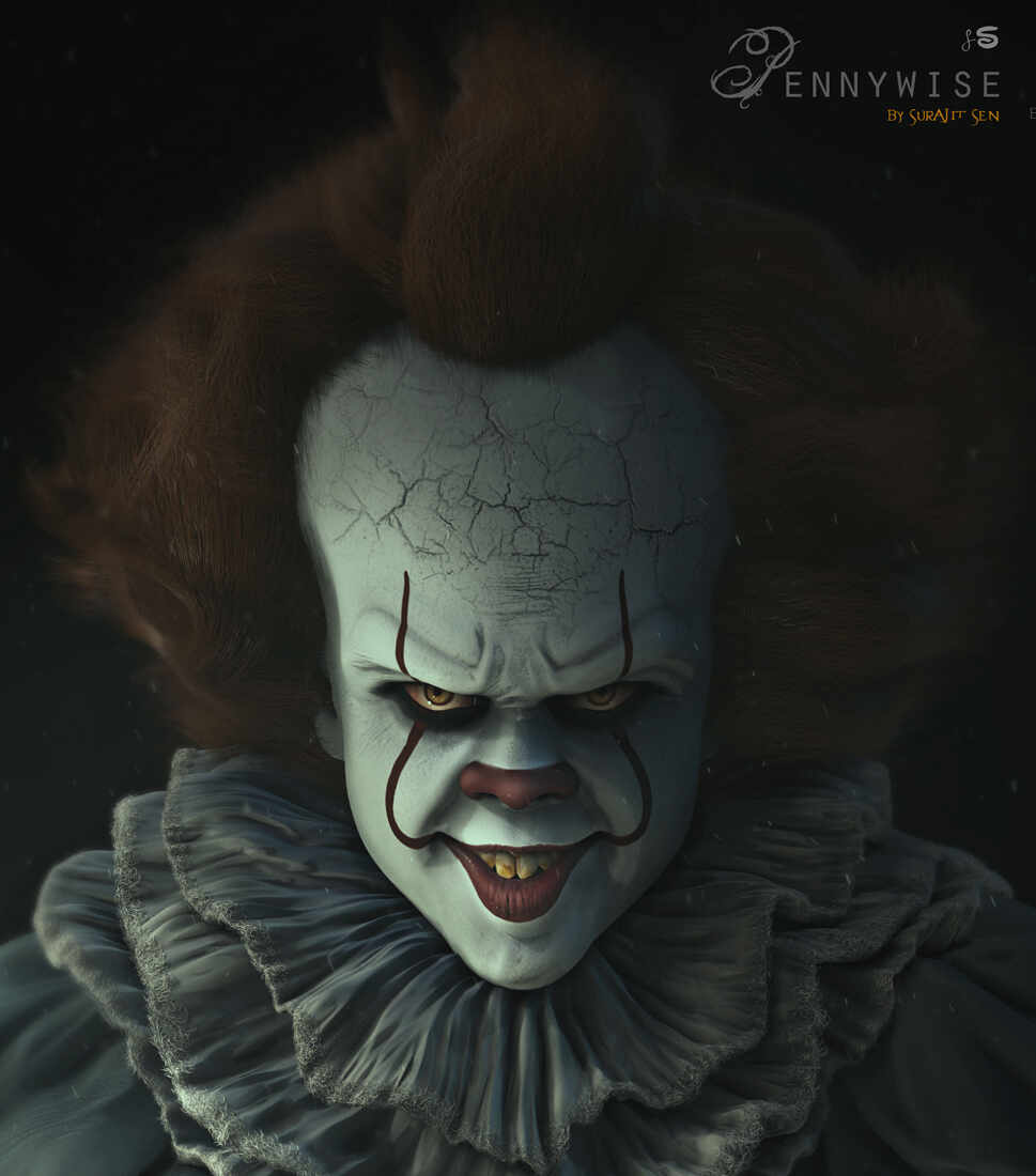 Pennywise_DIgital_Sculpture_SurajitSen_Oct2021_Closed_L