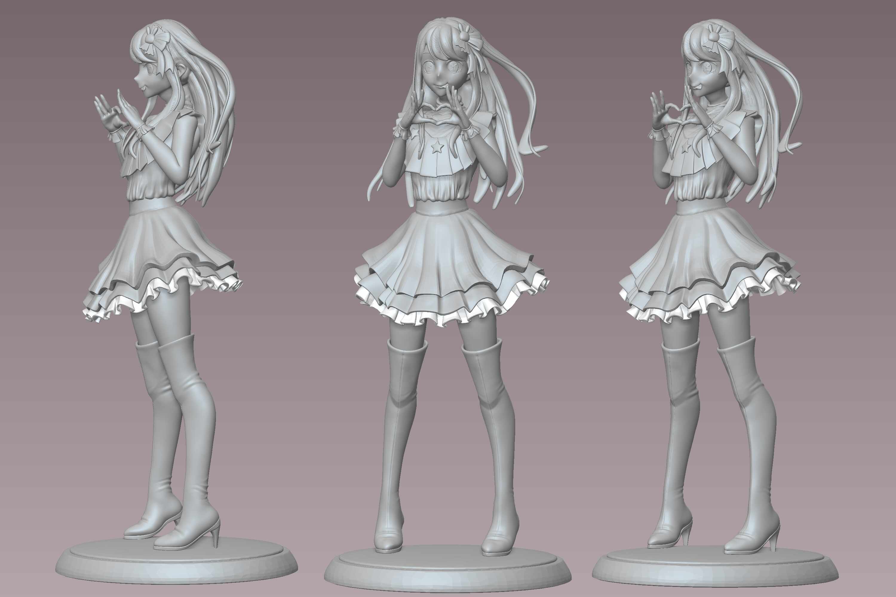 3D file Hoshino Ai- Oshi No Ko Anime Figurine STL for 3D Printing 👧・3D  printer design to download・Cults