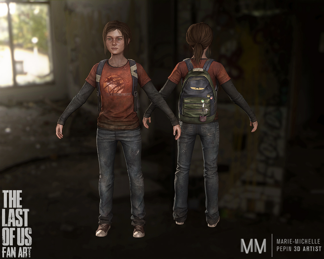 Ellie 3D Model Action Pose