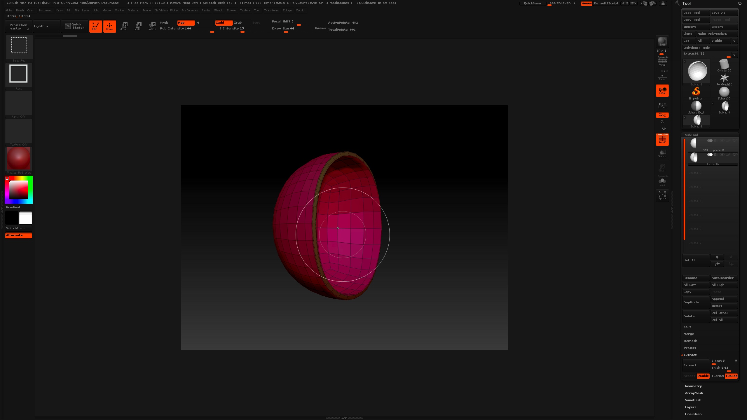 insert sphere zbrush 2019