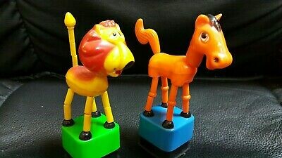 vintage-push-up-donkey-lion-toys-anumal-puppet-tm-hong-kong-british-design-no