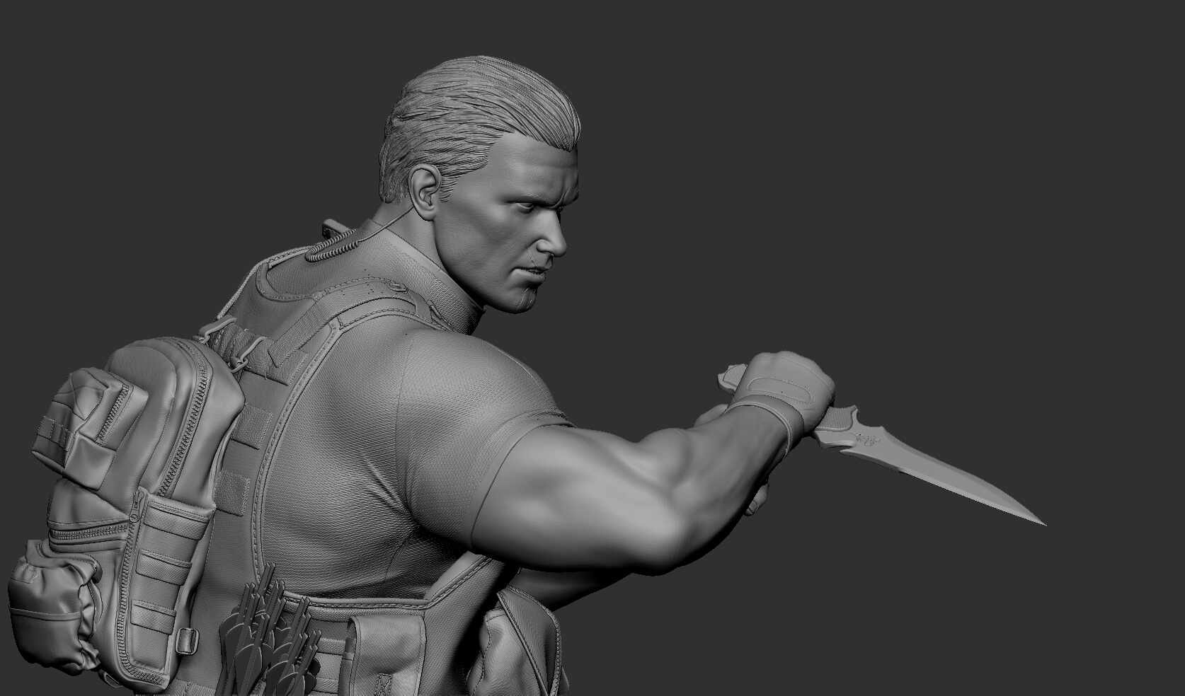 Krauser Resident evil 4 redesign - ZBrushCentral