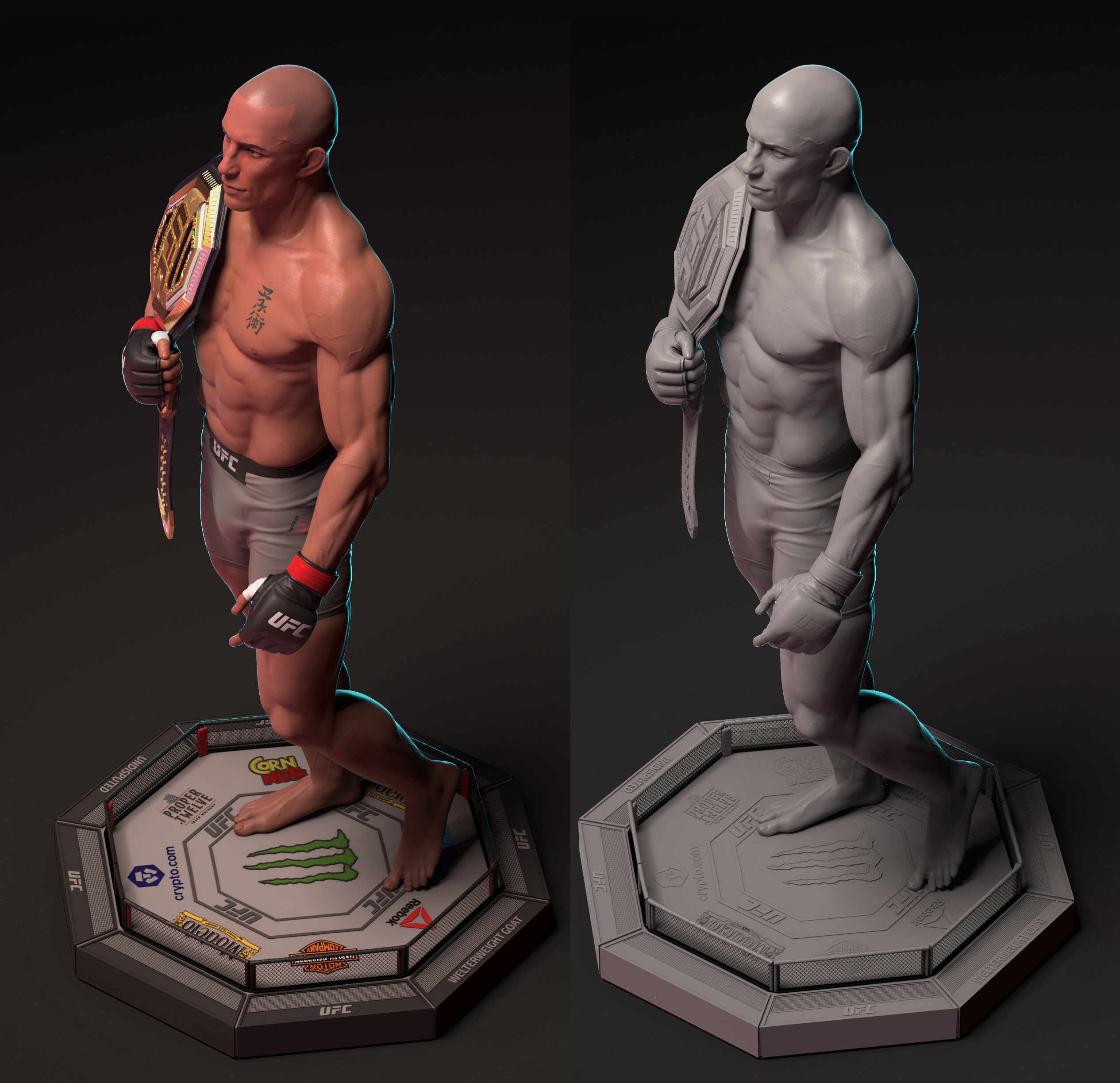 UFC Fighter Figurine Portfolio Piece - ZBrushCentral