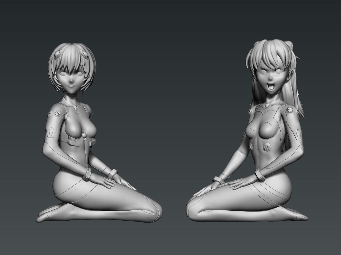 Rei_Asuka_front_gray