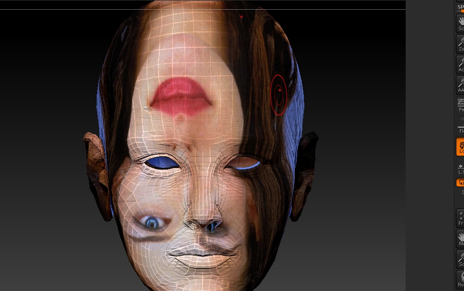 how tyo reproject in zbrush