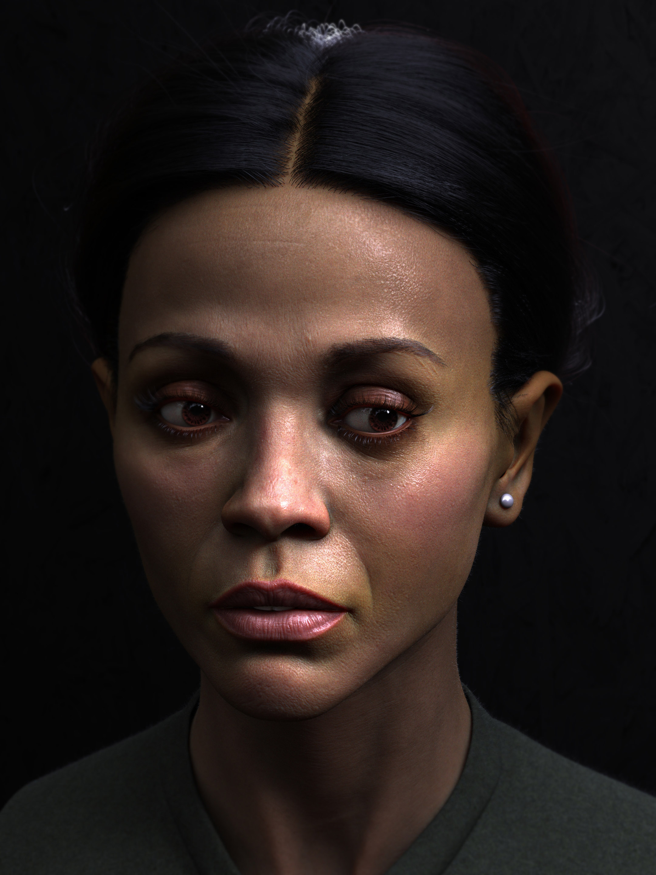 Zoe Saldana portrait - ZBrushCentral