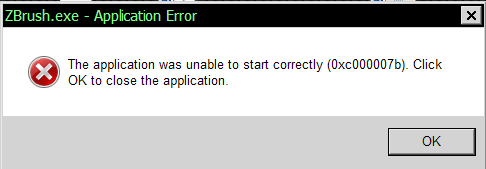 2021-03-03 06_14_31-ZBrush.exe - Application Error