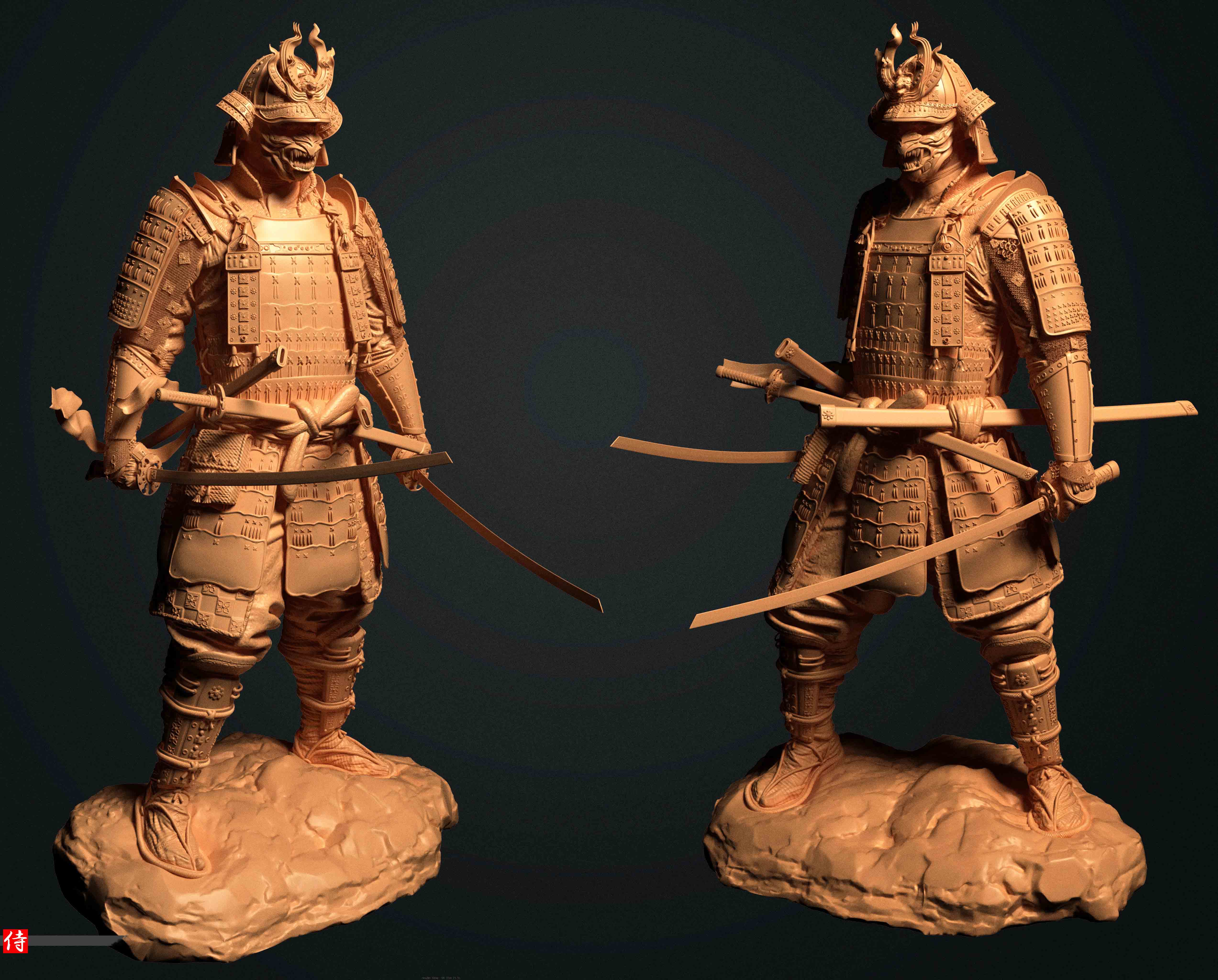 Samurai мод. Самурай модель. Самурай 3д модель. Самурай из пластилина. Тигр Самурай.