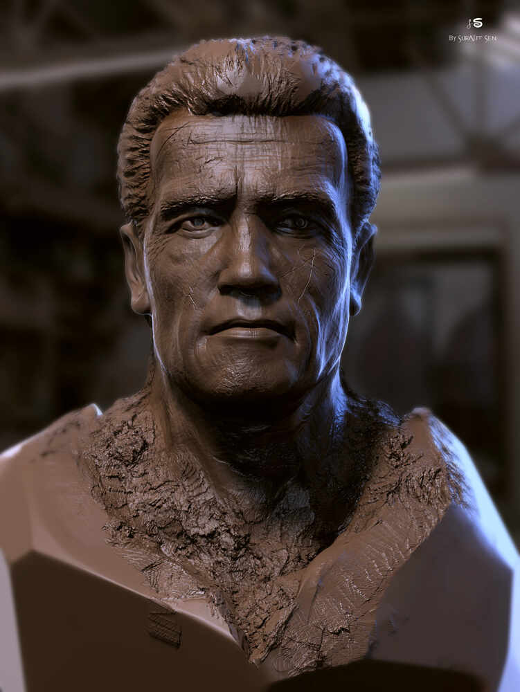 Arnold Schwarzenegger_Digital_Sculpture_SurajitSen_June2021AL