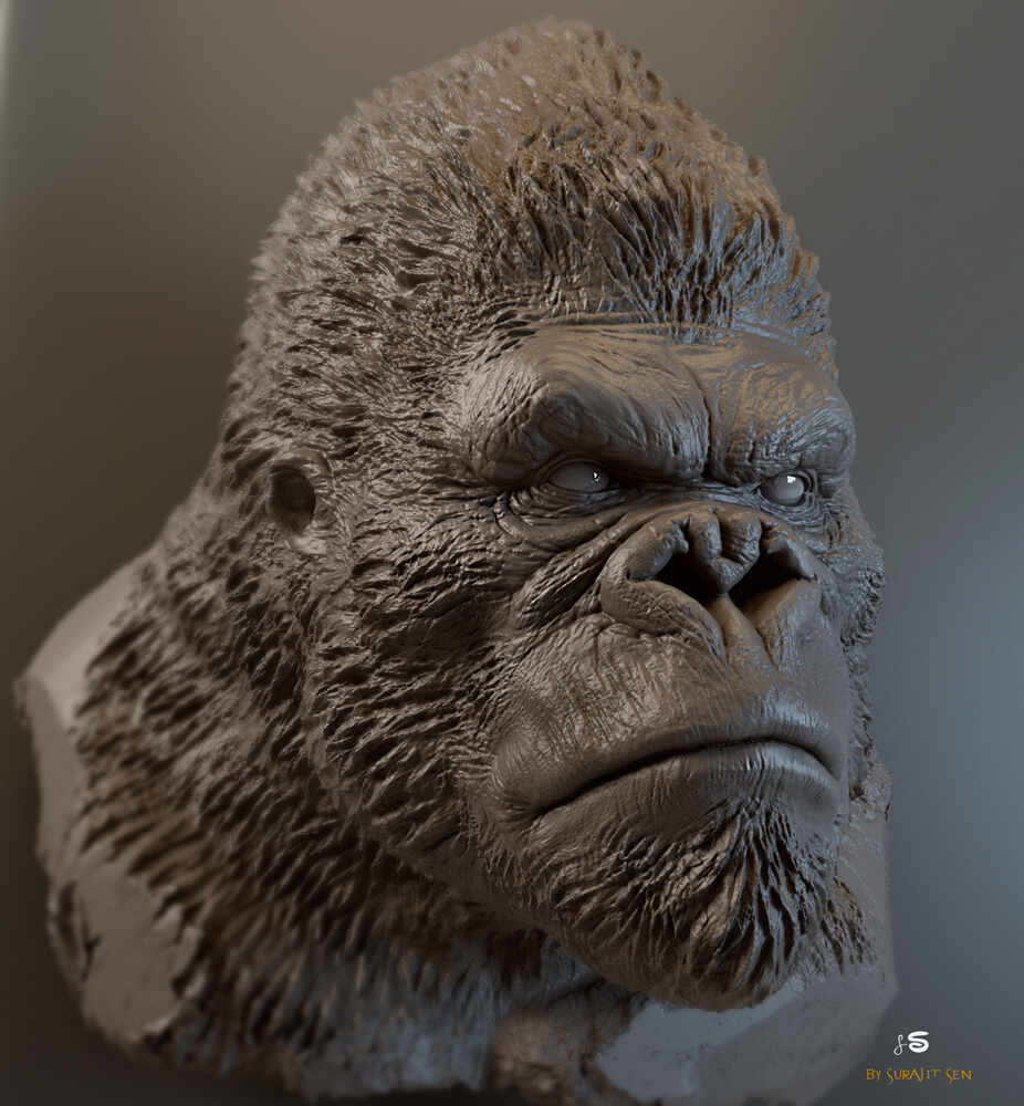 Kingkong- Digital Sculpture by Surajit Sen - ZBrushCentral