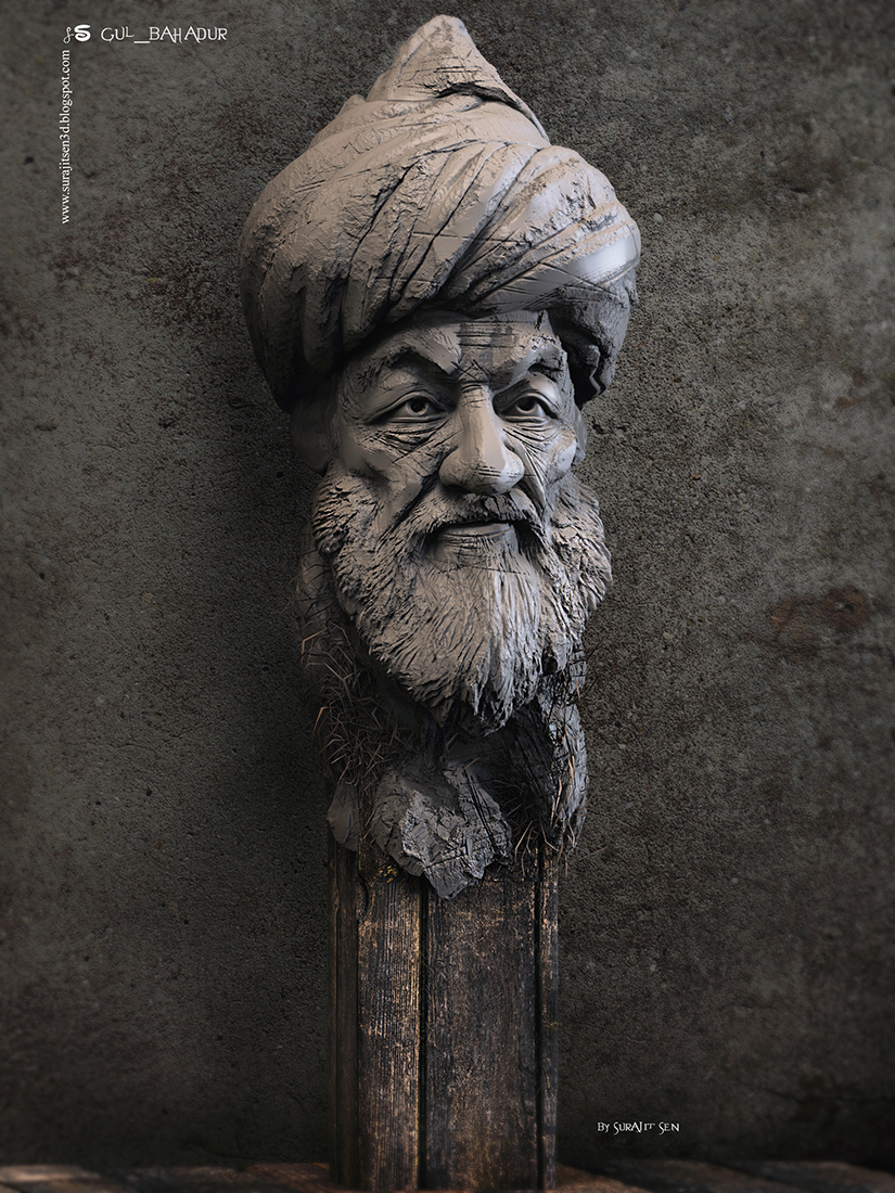 Gul_Bahadur_Digital_Sculpture_SurajitSen_Jan2021A_L
