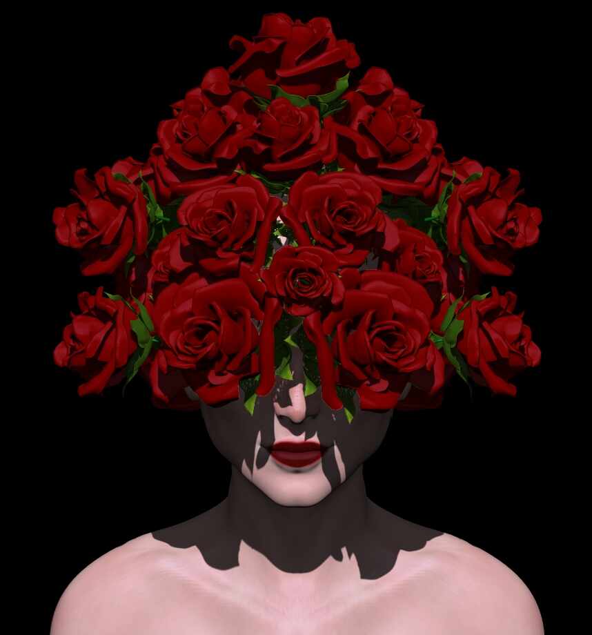 Rose girl tilted