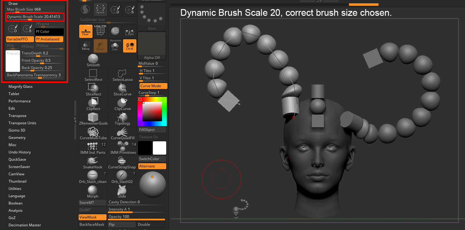 zbrush curve resolution