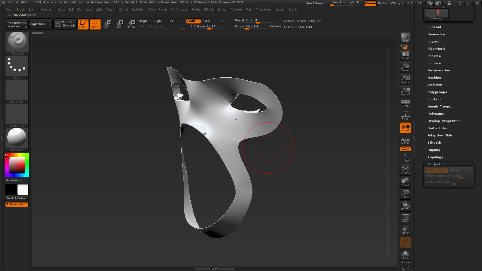 Zbrush can't project details when retopologizing ZBrushCentral