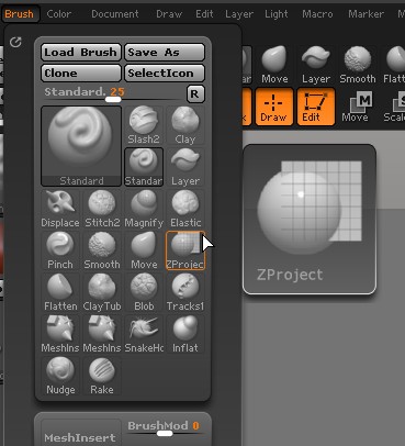 Zproject Brush - ZBrushCentral