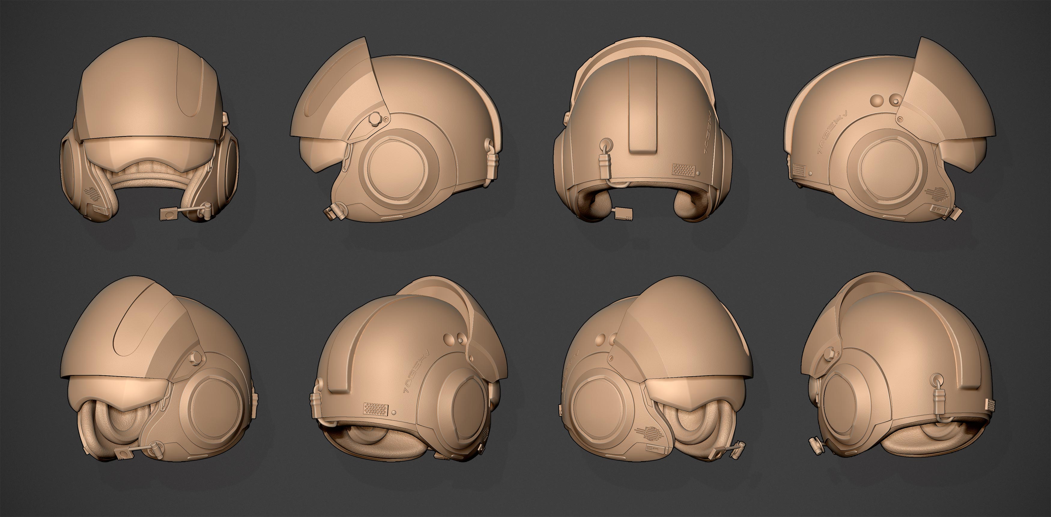 Poe Dameron Helmet ZBrushCentral