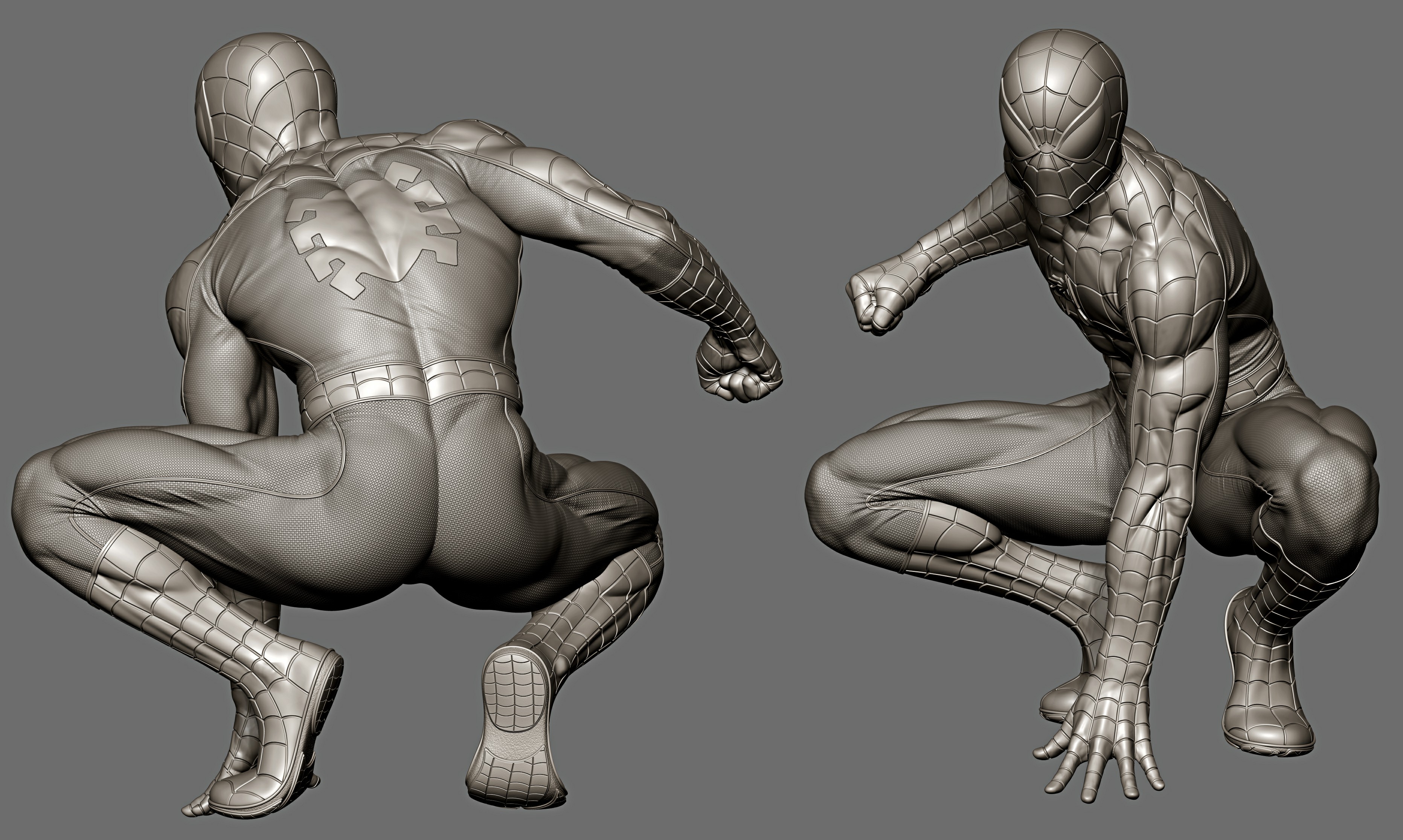Spiderman Fan Art 1/4 Museum Pose - ZBrushCentral