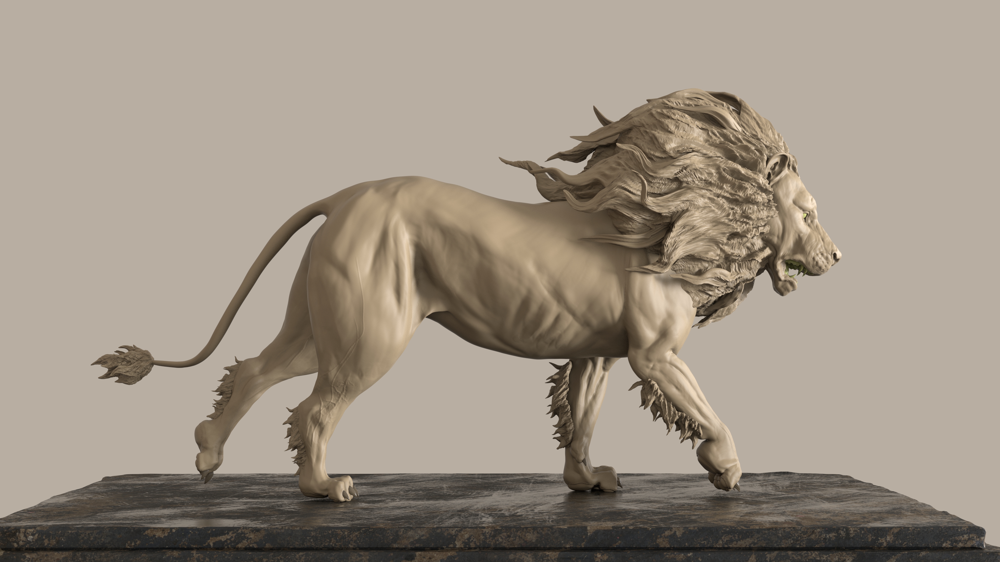 lion anatomy zbrush