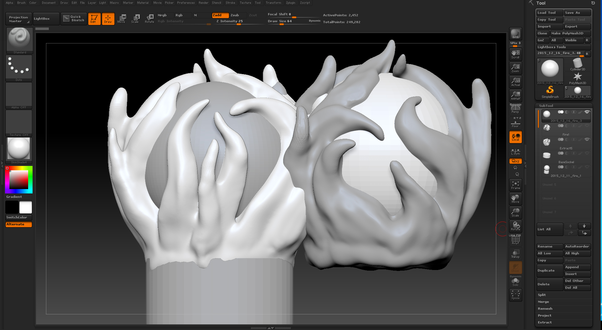 why is object duplicated in zbrush