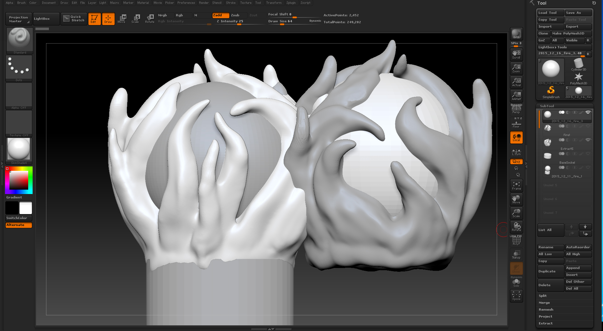 how to duplicate a tool in zbrush