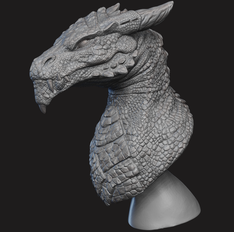 dragon sculpture zbrush