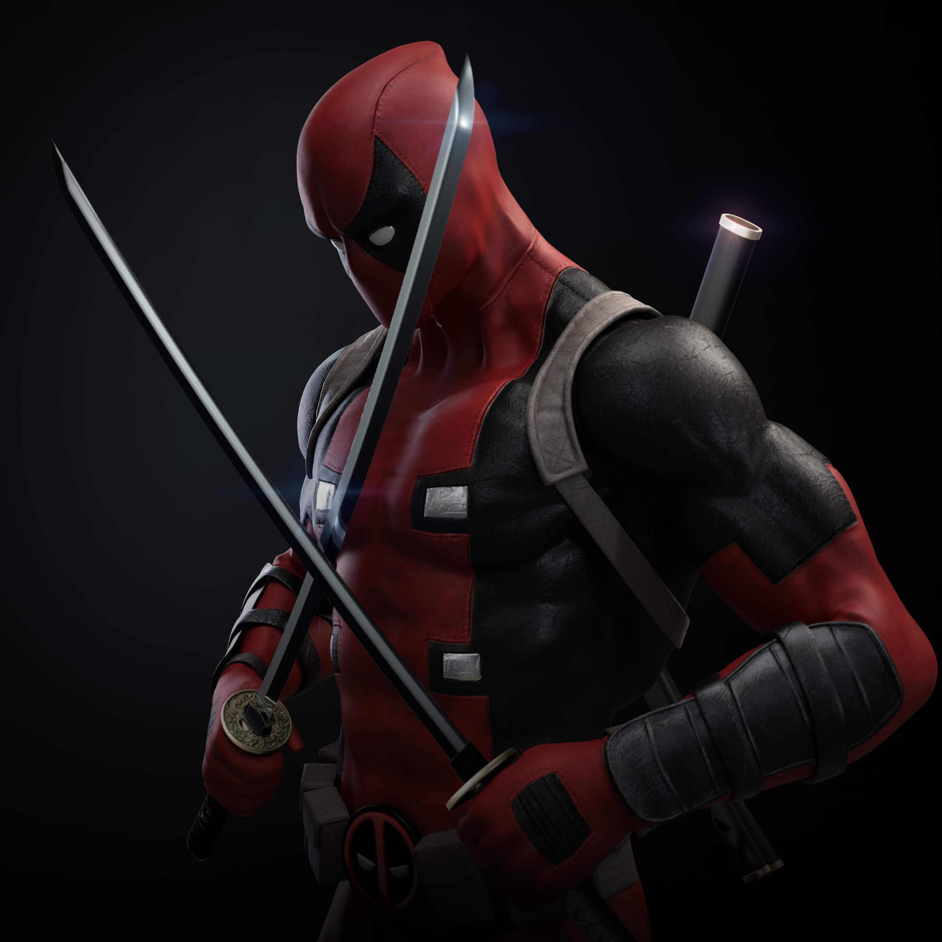 deadpool zbrush model 3ds