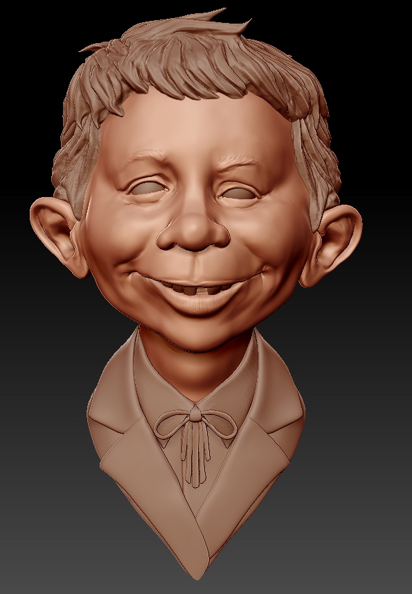 alfred e neuman 3d model zbrush