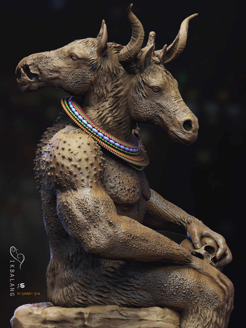Tikbalang_Creature_Digital_sculpture_SurajitSen_Feb2022A1_L