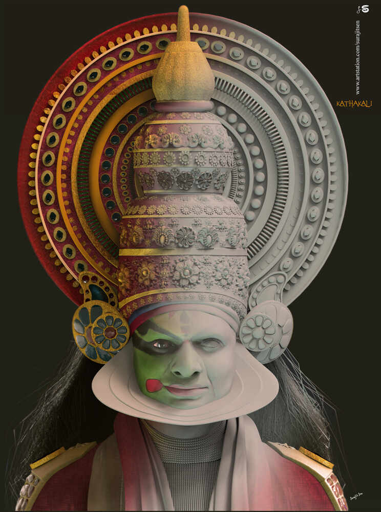 Kathakali-The art of Indian Dance_CG_Character_SurajitSen_May2021_GRL
