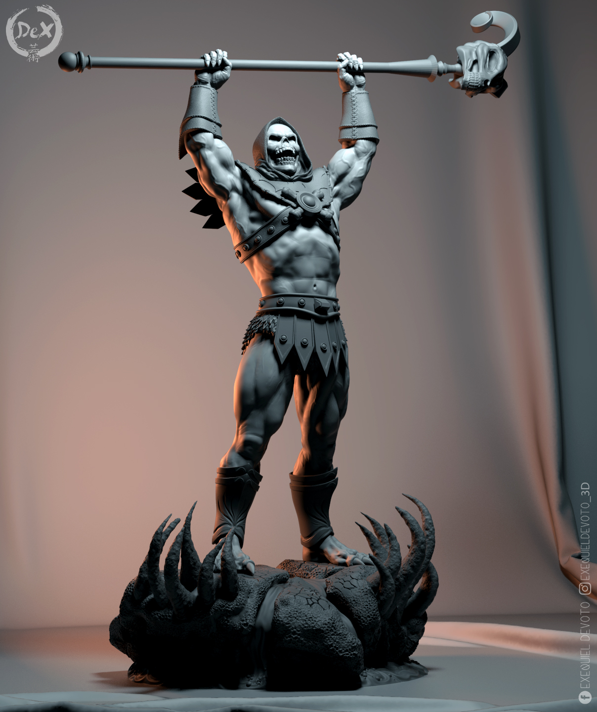 skeletor sculpture