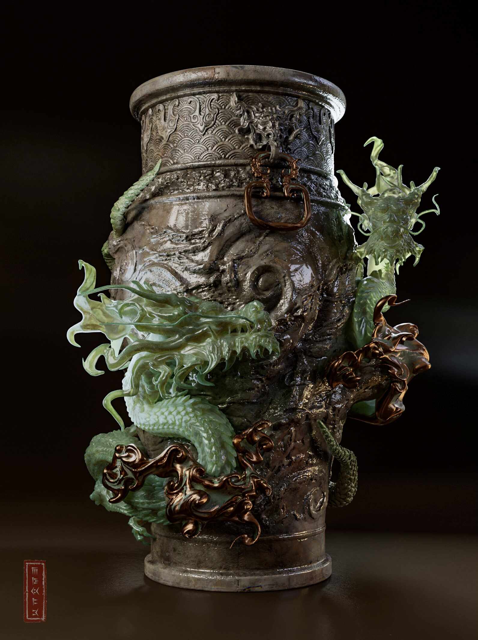 超特価SALE開催！ Old Japanese vase - ZBrushCentral 彫刻・オブジェ