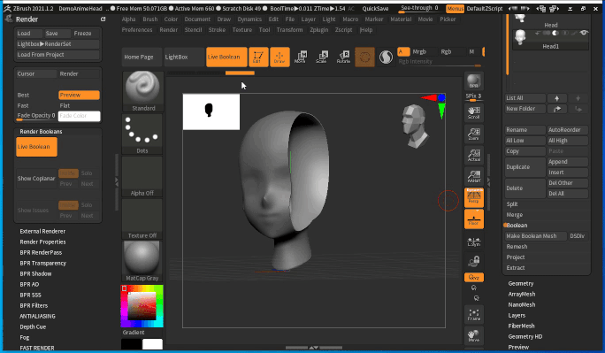 zbrush make boolean mesh not working