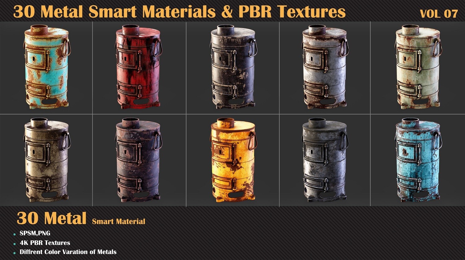 30 Leather Smart Materials + PBR Textures - Vol 11 - ZBrushCentral