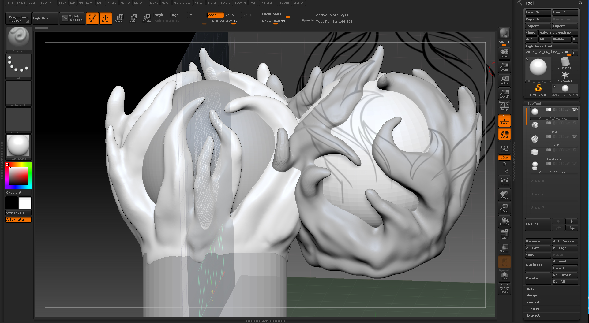 why is object duplicated in zbrush