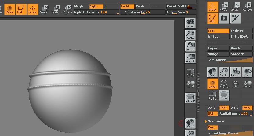 draw a straight line in zbrush