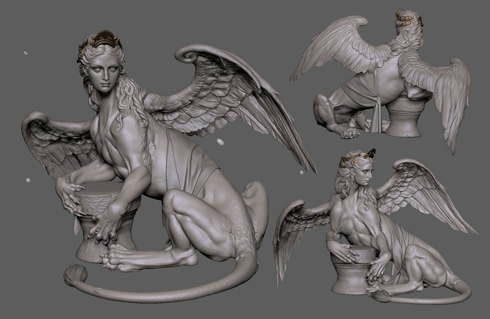 Zbrush sculpt - The Sphinx.