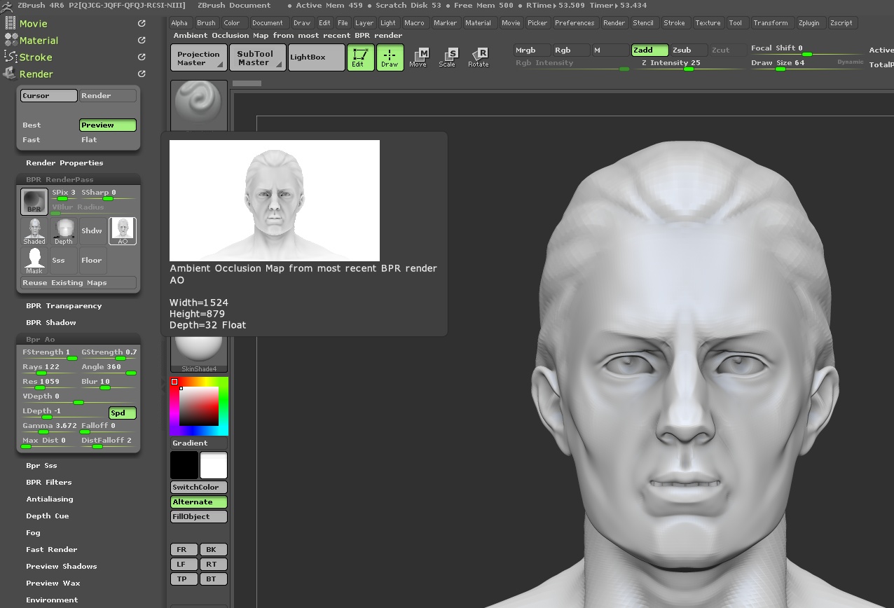 zbrush ambient occlusion settings